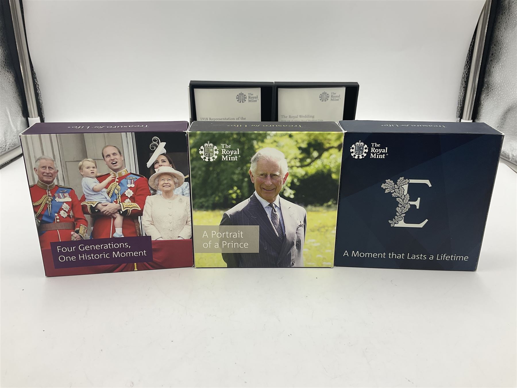 Five The Royal Mint United Kingdom 2018 silver proof piedfort five pound coins - Image 9 of 16