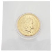 Queen Elizabeth II 2004 gold half sovereign coin