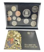 The Royal Mint United Kingdom 2009 proof coin set including Kew Gardens fifty pence