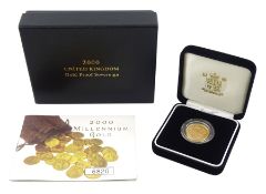 Queen Elizabeth II 2000 gold proof full sovereign coin