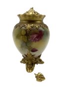 Early 20th century Royal Worcester pot pourri vase and cover