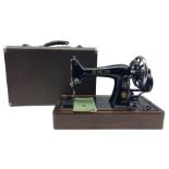 Vintage cased Singer 99k sewing machine