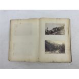 Album of British and European topographic photographs together with quantity of reference books on a