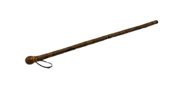 Early 20th century Japanese carved bamboo walking cane