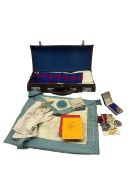 Suitcase and contents of Masonic regalia