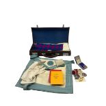 Suitcase and contents of Masonic regalia