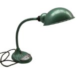 1920s/ 30s desk green finish adjustable desk lamp on shell form base