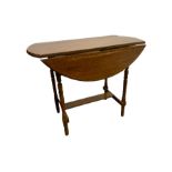 Oak oval drop leaf occasional table