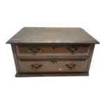 Early 20th century oak table top cabinet with two drawers