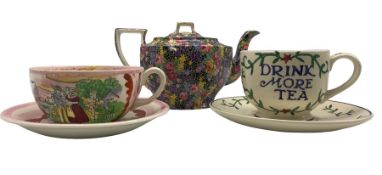 Emma Bridgewater 'Drink More Tea' teacup and saucer