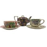 Emma Bridgewater 'Drink More Tea' teacup and saucer