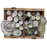 Large quantity of Mayfair Indian Tree pattern dinner ware together with other china in two boxes