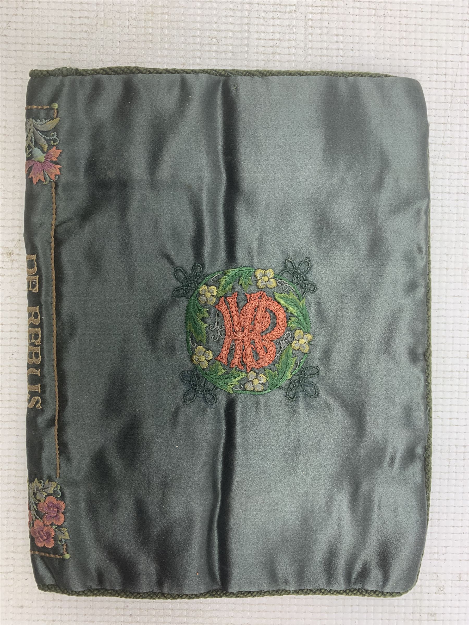 19th century embroidered binding - Image 2 of 4