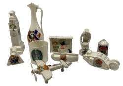 Quantity of WWI crested china including the Cenotaph