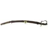 George III officers sword with engraved curved blade