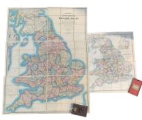 James Wyld - linen backed engraved pocket map of England Wales and Scotland describing all the Direc