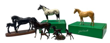 Collection of Beswick horses including Appaloosa Stallion 1772