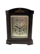 Juhngans - 20th century German 8-day Westminster chiming mantle clock in a ebonised finished wooden
