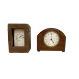 French - 8-day early 20th-century striking carriage clock and an Edwardian timepiece clock. Carriage