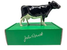 Beswick Shetland cow in black and white gloss 4112