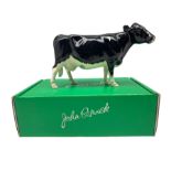 Beswick Shetland cow in black and white gloss 4112