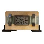 G.Blond - French Art Deco 8-day marble cased mantle clock