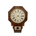 Waterbury - 19th-century American 8-day mahogany wall clock