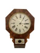 Waterbury - 19th-century American 8-day mahogany wall clock