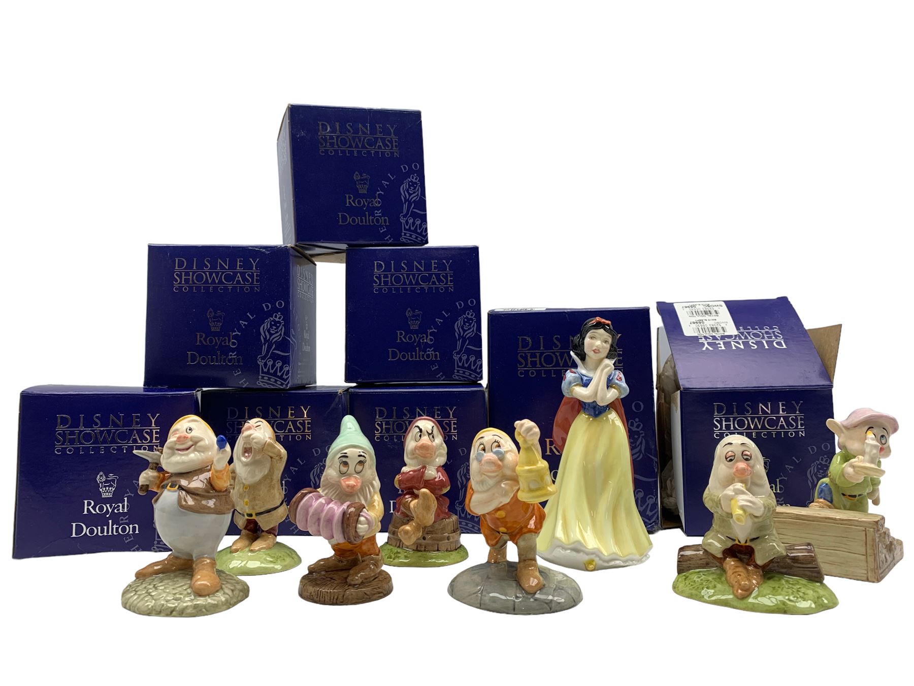 Set of eight Royal Doulton Snow White and the Seven Dwarfs from the Disney Showcase collection