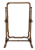 Georgian design walnut free-standing dressing table mirror