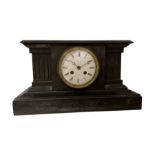 French - Belgium slate 19th century 8-day striking mantle clock