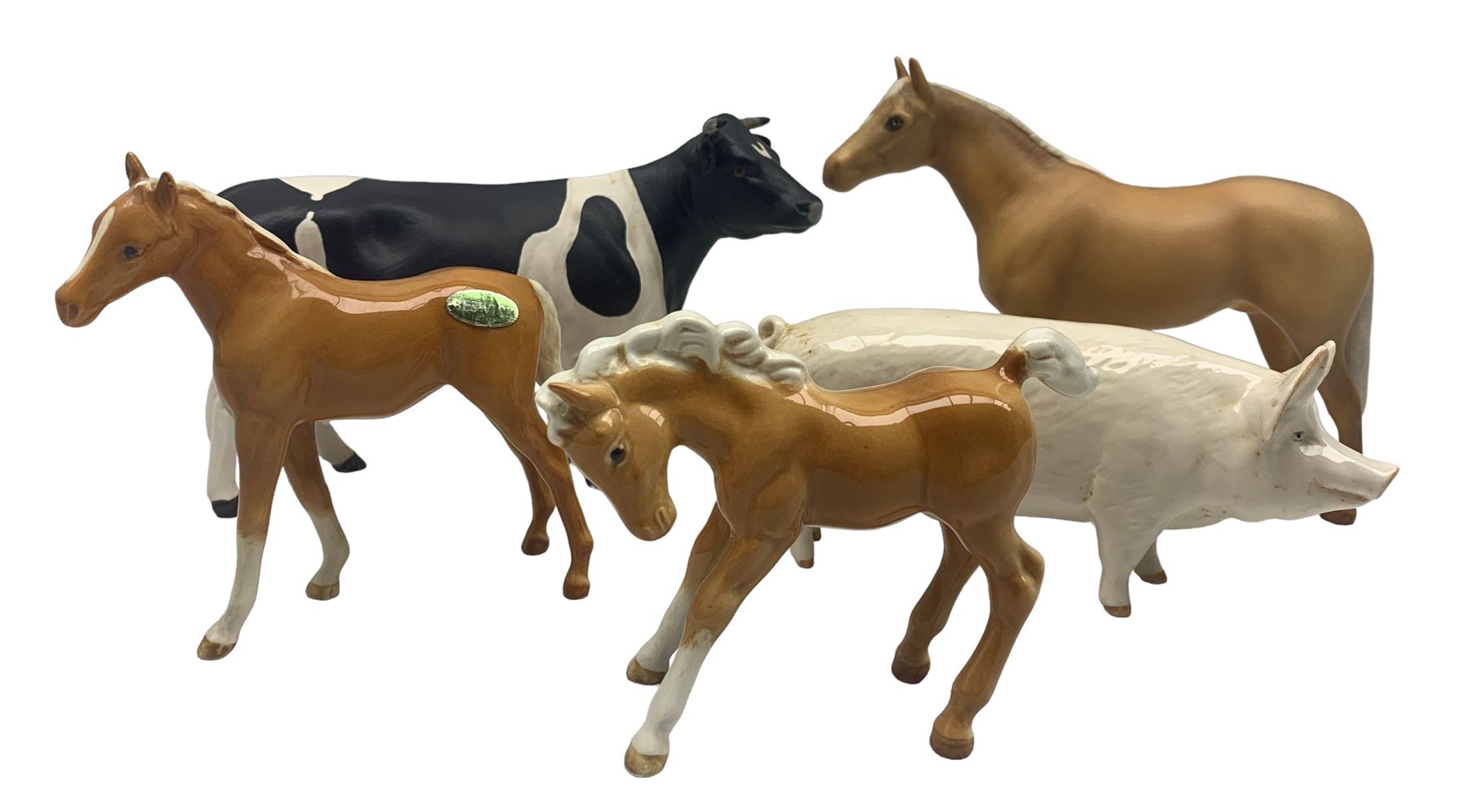 Beswick animals including Friesian cow 'Claybury Leegwater' 1362a in matt finish