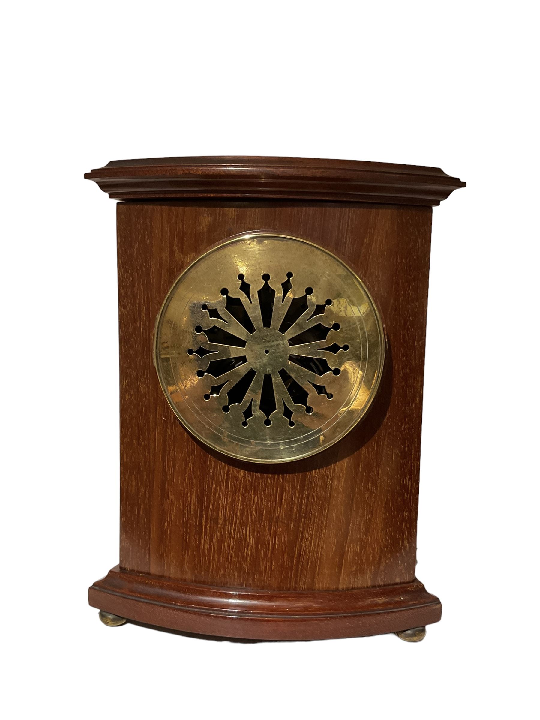 French - Edwardian 8-day mahogany mantle clock with inlay - Image 3 of 3