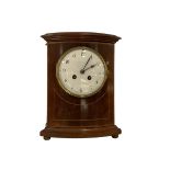 French - Edwardian 8-day mahogany mantle clock with inlay