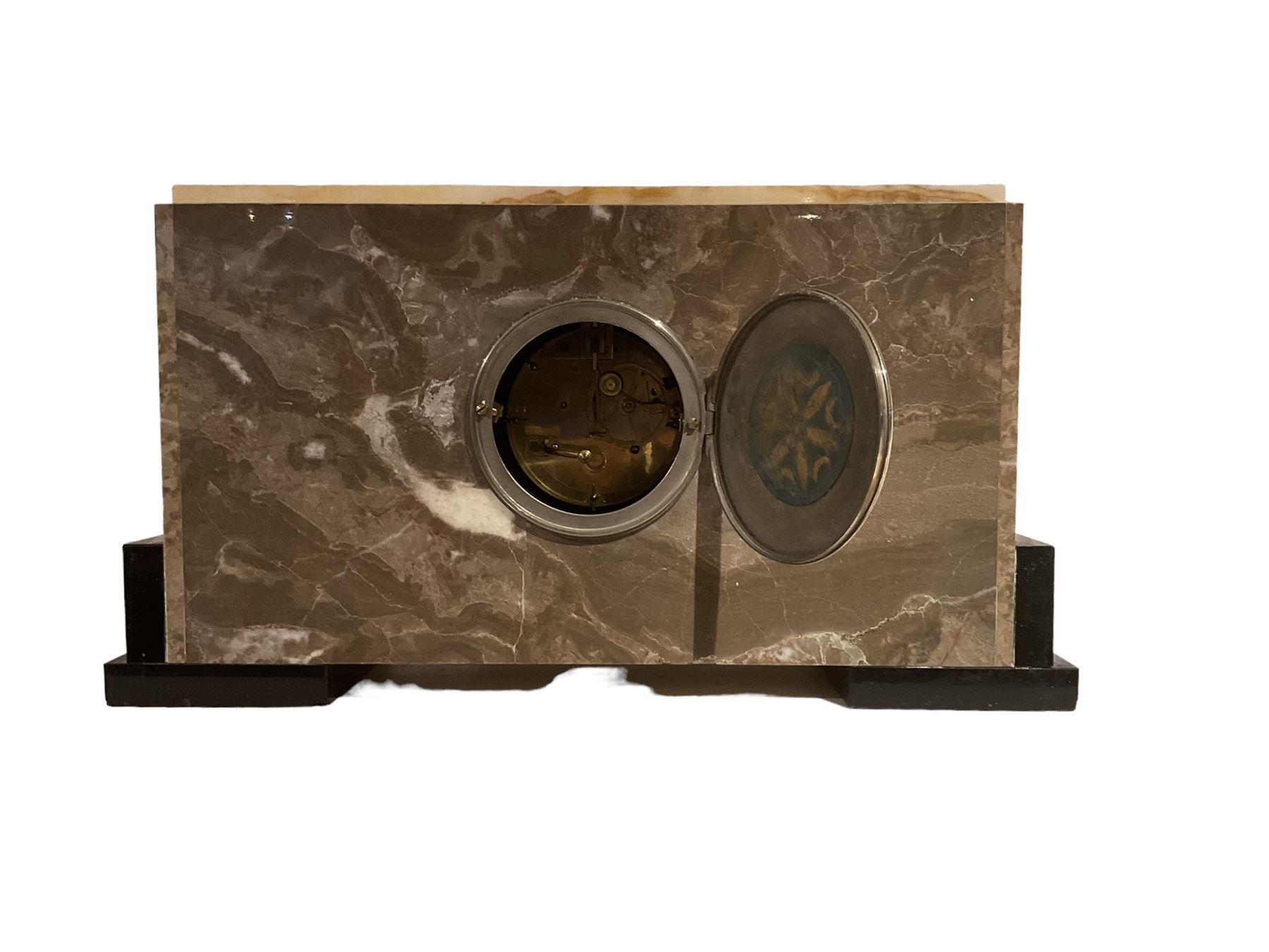 G.Blond - French Art Deco 8-day marble cased mantle clock - Image 3 of 3