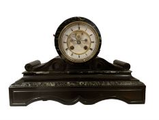 French - late-19th century 8-day drum clock