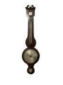 Wiggington of Pickering - 19th-century mercury wheel barometer in a mahogany case with a hygrometer