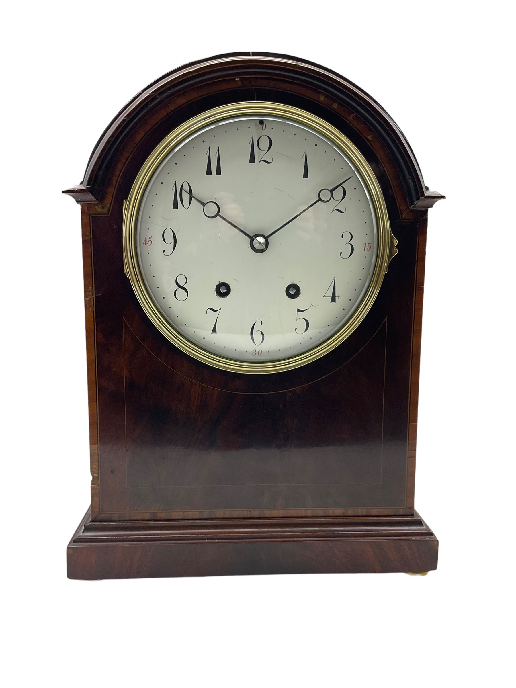French - Edwardian mahogany 8-day mantle clock