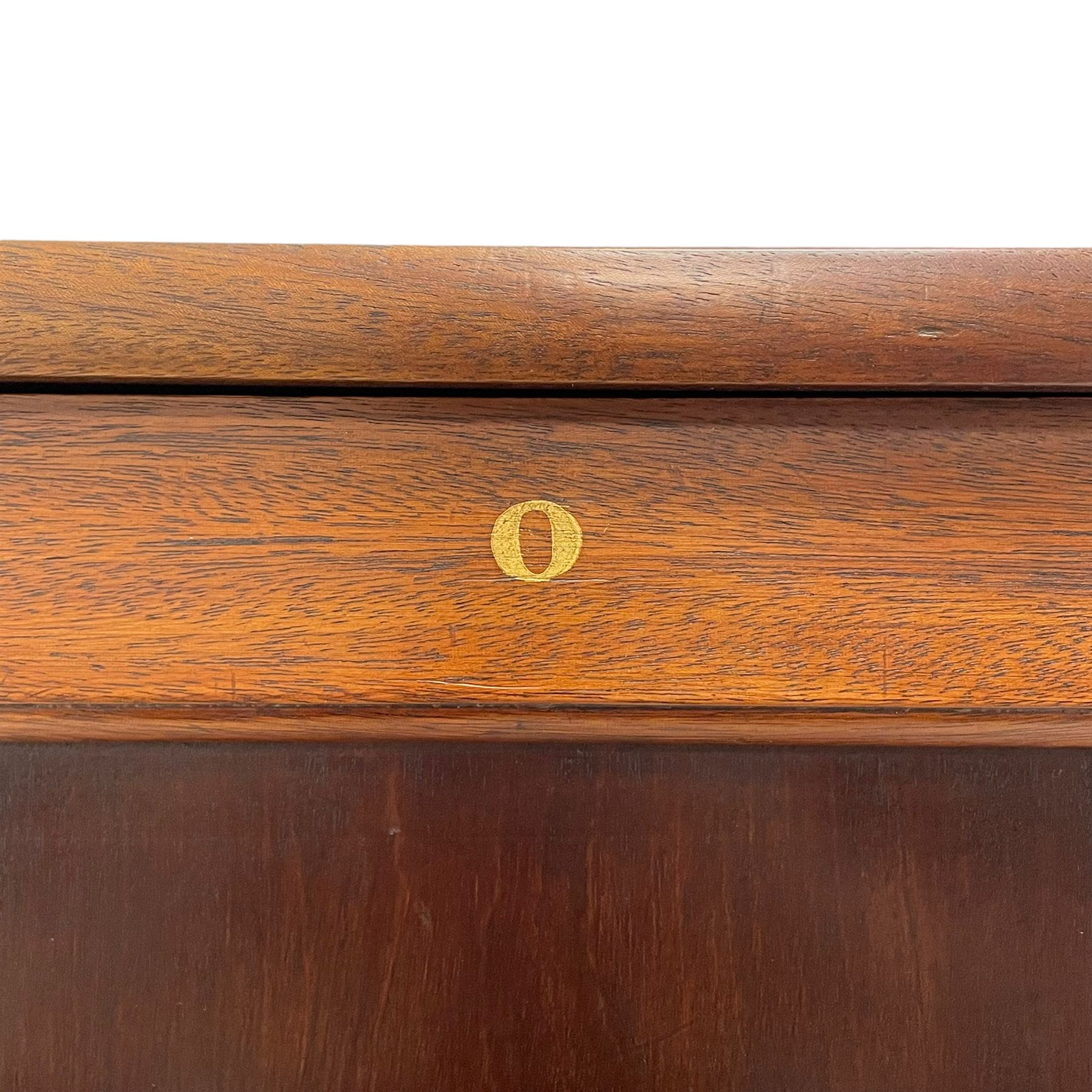 20th century mahogany pedestal collectors filing cabinet - Image 5 of 5
