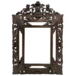 Large Victorian cushion framed wall mirror