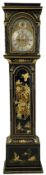 Thomas Kefford of Royston - early 18th century 8-day black-lacquered longcase clock c1730