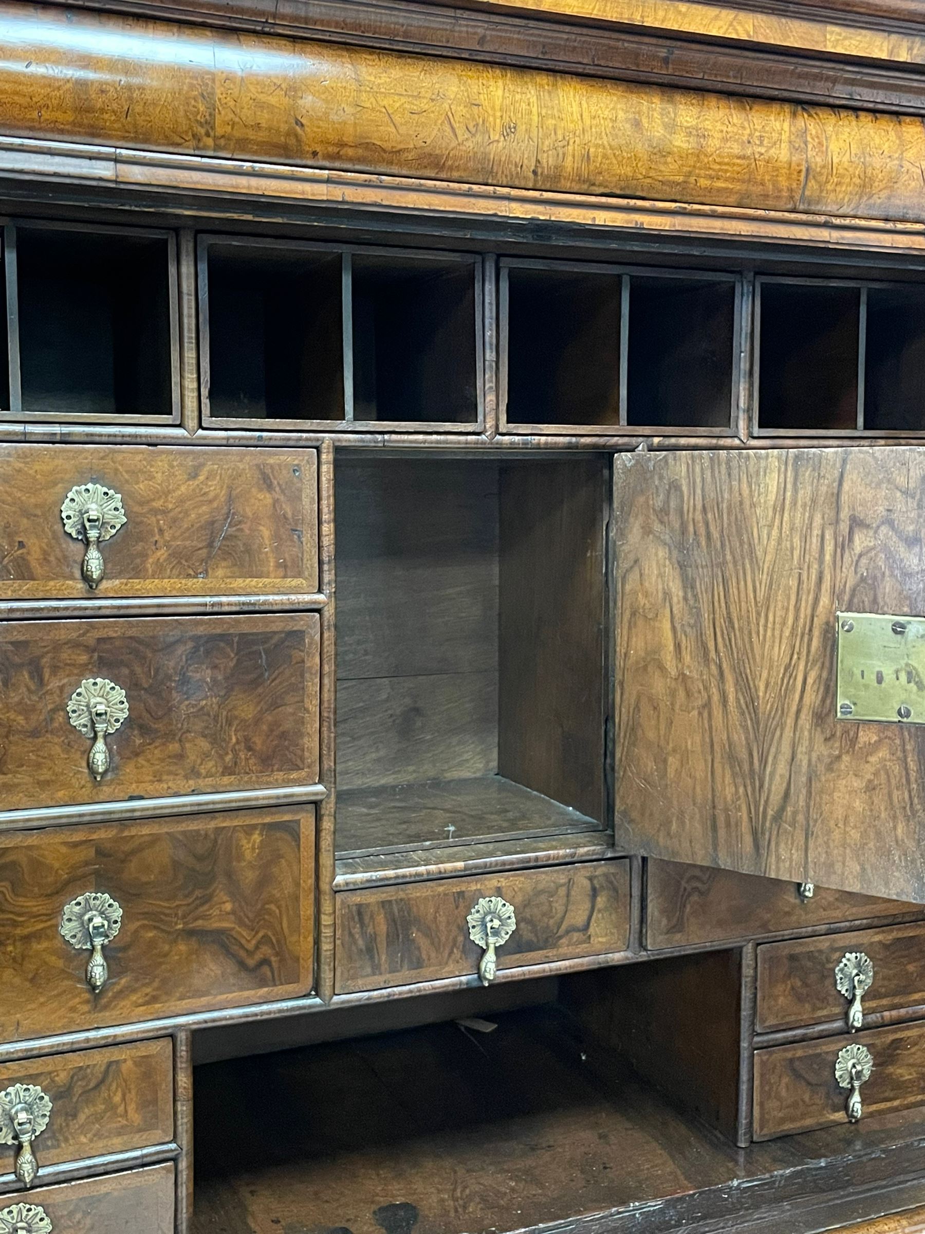 George I walnut cabinet on chest - Image 8 of 13