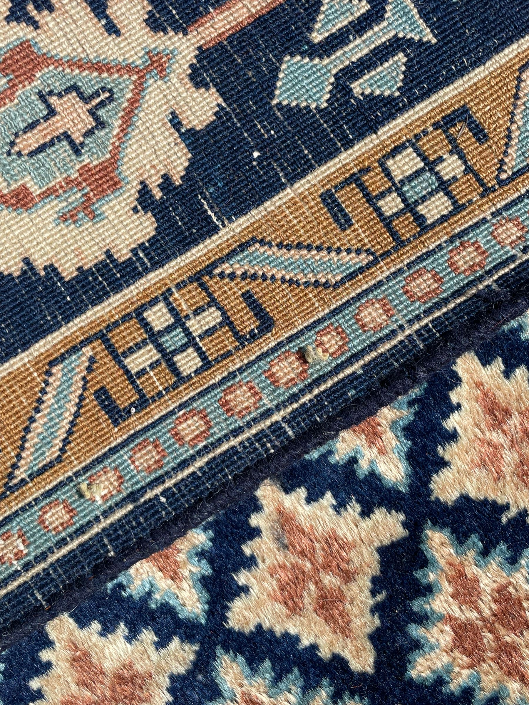 Persian Hamadan blue and sage green ground rug - Image 11 of 11
