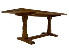 Mouseman - adzed oak 6ft refectory dining table