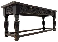 17th to 18th century oak refectory table