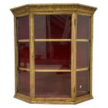 Late 19th century gilt framed wall display cabinet