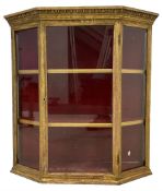 Late 19th century gilt framed wall display cabinet