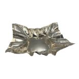 Novelty silver dish by Rebecca Joselyn modelled as a crumpled crisp packet 16cm x 14cm