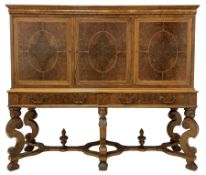 William and Mary design walnut cabinet on stand