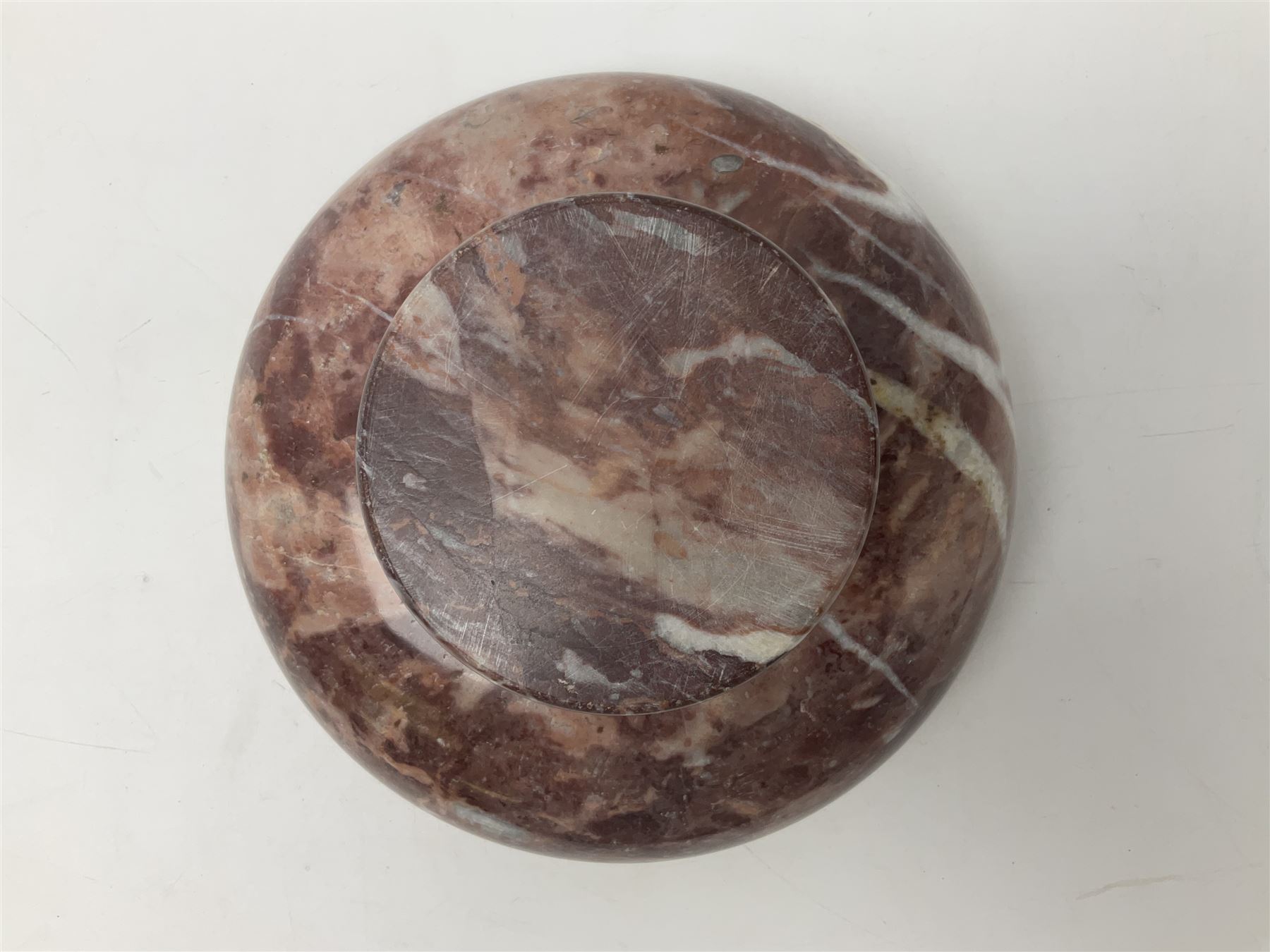 Pink veined marble bowl - Image 11 of 11